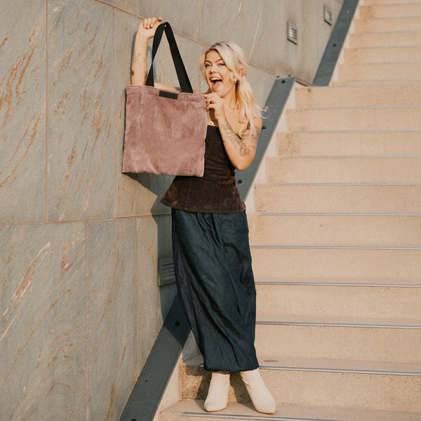 Shopper - Cord Mauve