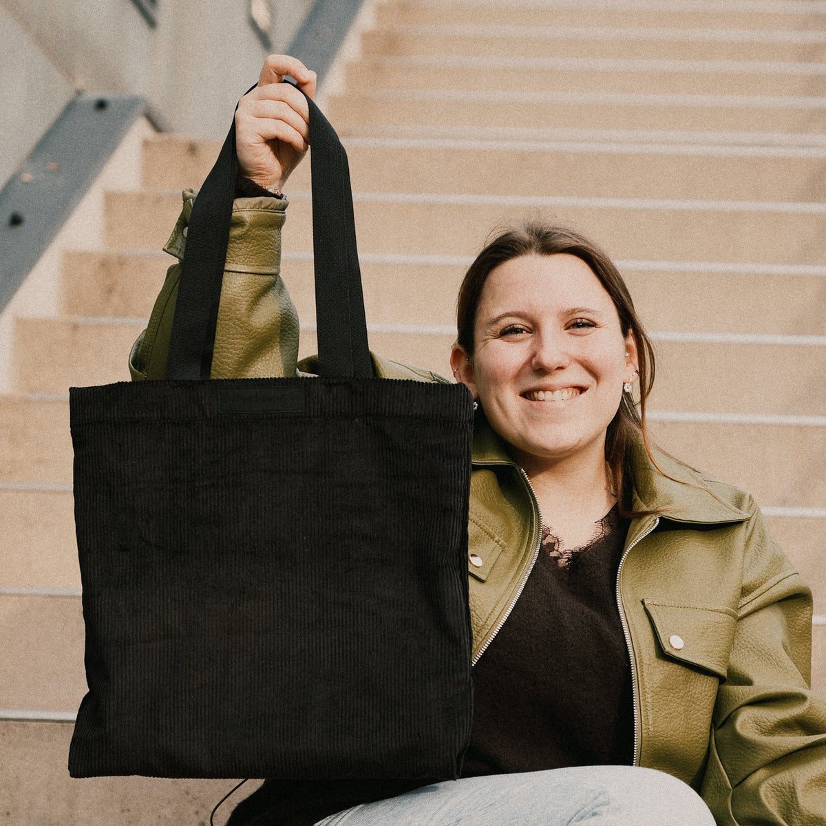 Shopper - Cord Schwarz