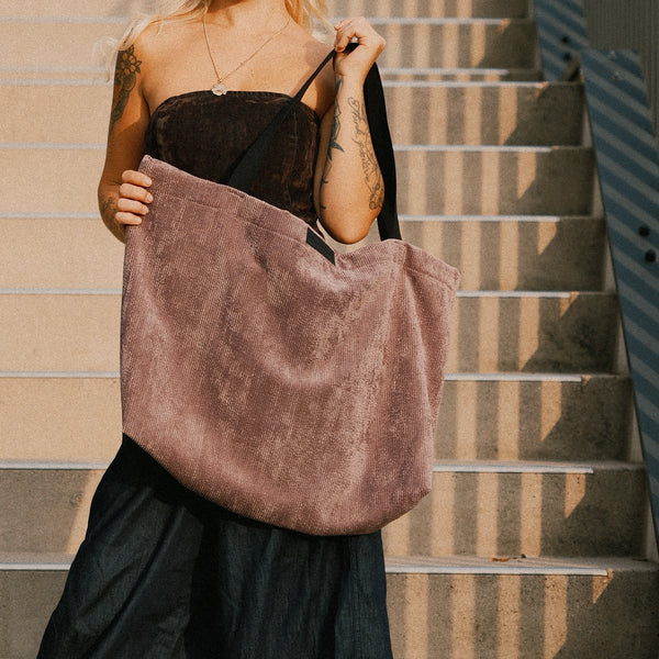 XL Shopper - Cord Mauve