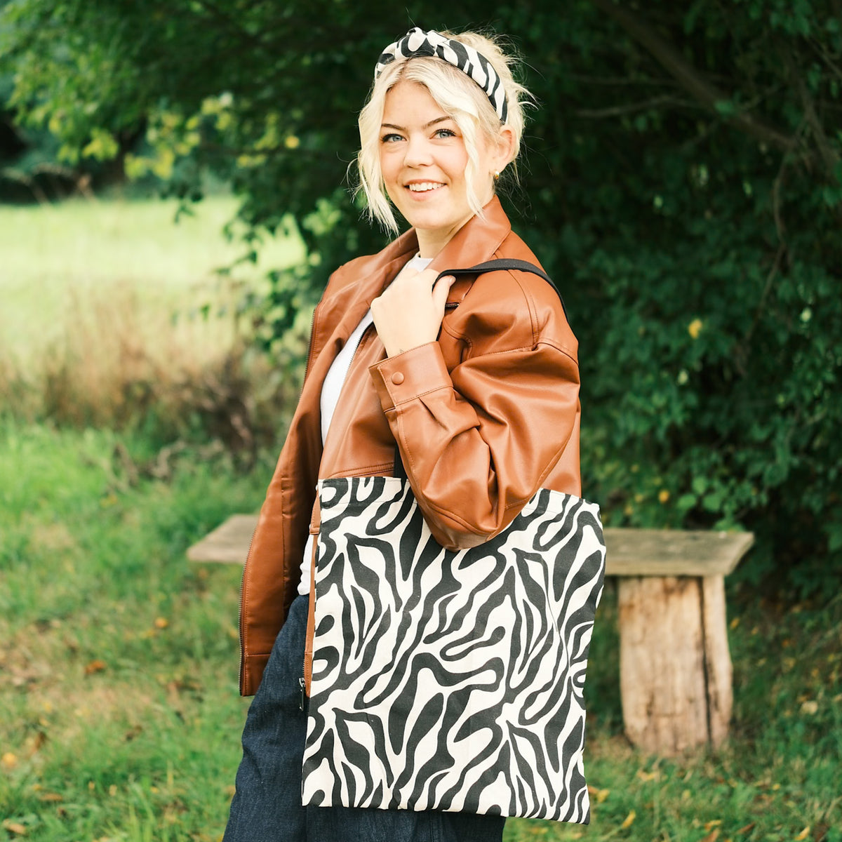 Shopper – Zebra Schwarz