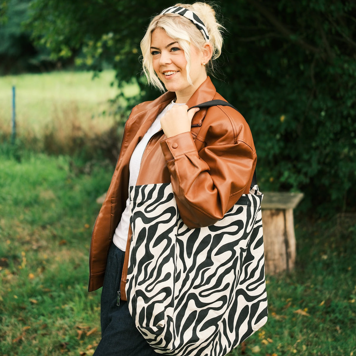 XL Shopper – Zebra Schwarz