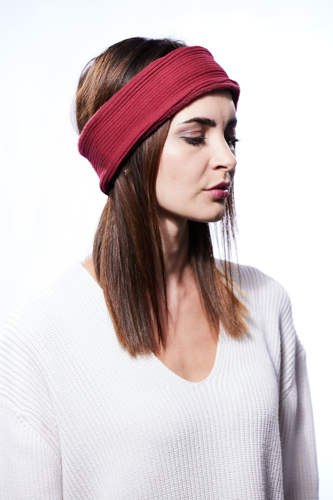 Stirnband sportlich gefüttert Rot