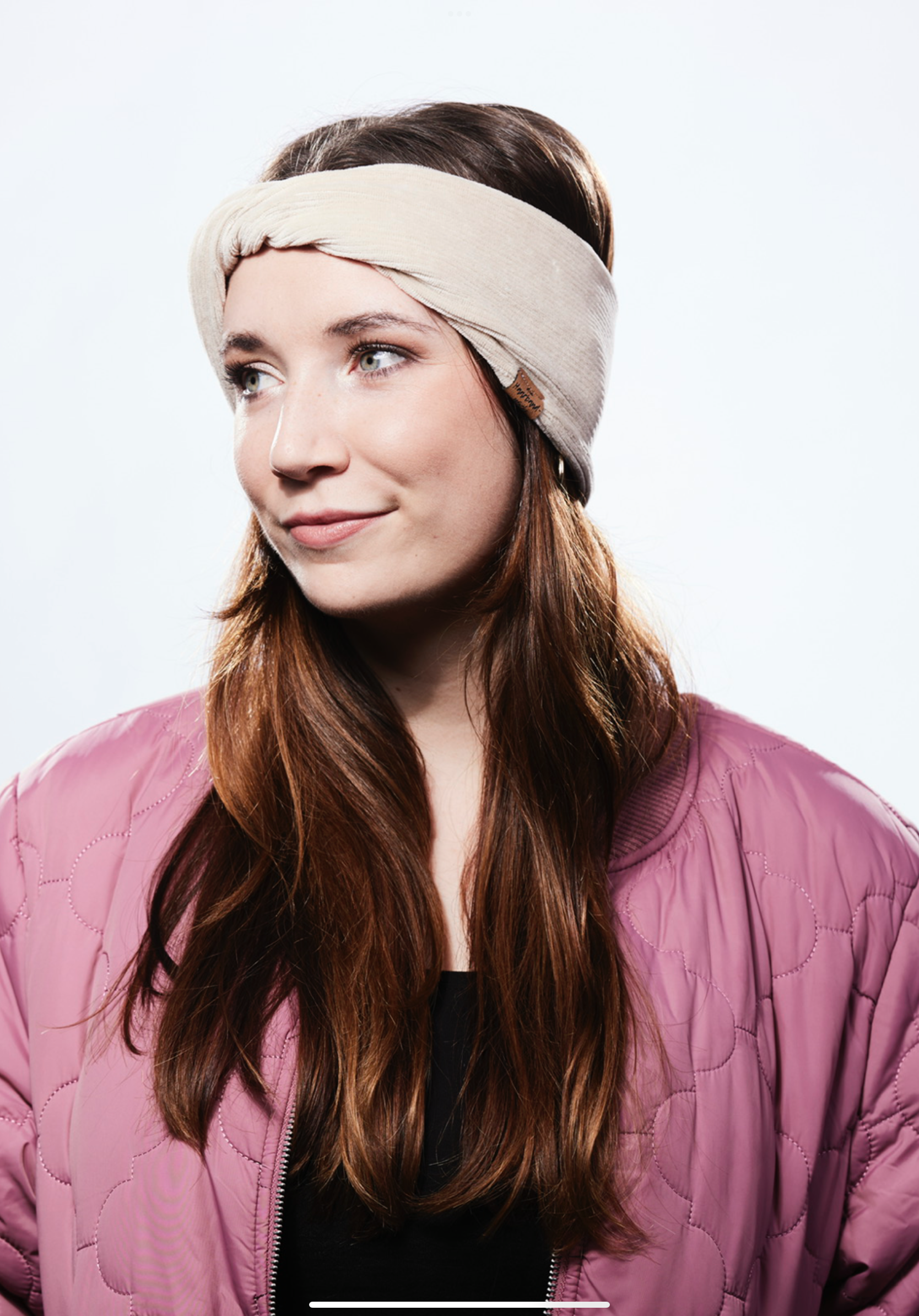 Haarband getrullert Cord beige