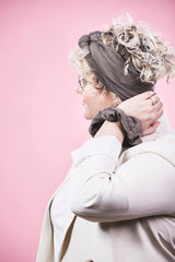 Haarband 3 in 1 mit Scrunchie khaki