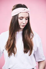 Drahthaarband Musselin rosa